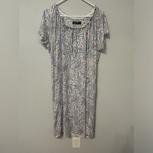 Ralph Lauren dress pajamas, pink, blue and white. Women’s size large. Comfy!